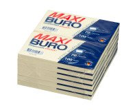 Notes repositionnables jaunes 75x125 mm - Maxiburo - bloc de 100 feuilles