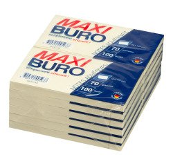 Herkleefbare notes geel Maxiburo formaat 75 x 125 mm