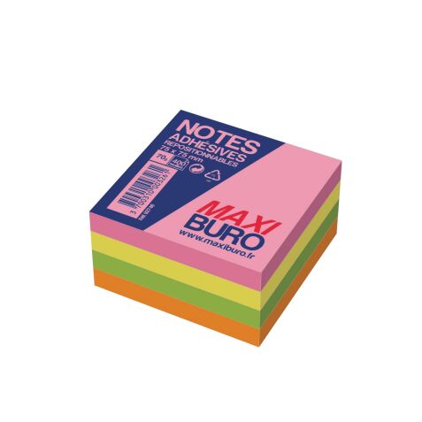 Herkleefbare notes neon Maxiburo 75 x 75 mm