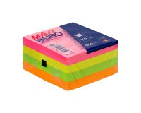 Notes repositionnables néon 75x75 mm - Maxiburo - bloc de 400 feuilles