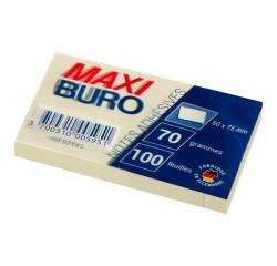 Herkleefbare notes geel Maxiburo formaat 50 x 75 mm