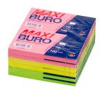 Notes repositionnables Néon 75 x 125 mm - Maxiburo - bloc de 100 feuilles