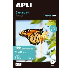 Papel foto Apli Everyday/glossy inkjet 10 x 15cm 180g