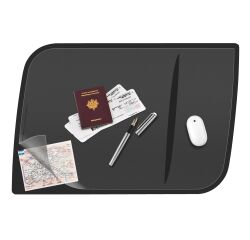 Vade de escritorio con solapa Cep Confort, color negro, 66,4 x 44,4 cm