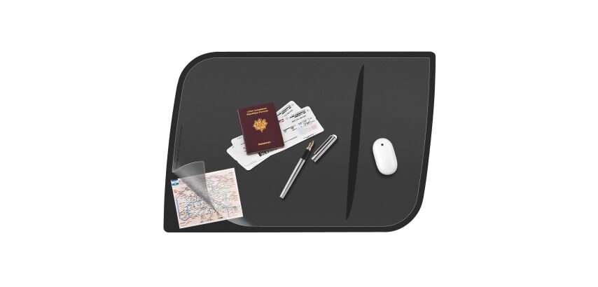 Table-mat with flap Cep confort 66,4 x 44,4 cm black