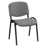 Klassischer Konferenzstuhl mit schwarzem Gestell