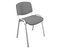 Stapelbare conferentiestoel met onderstel in aluminium