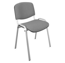 Stapelbare conferentiestoel met onderstel in aluminium