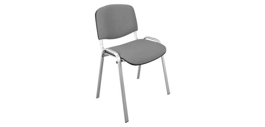 Stapelbarer Stuhl mit Fußgestell in Aluminium