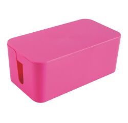 Caja oculta cables y enchufes rosa