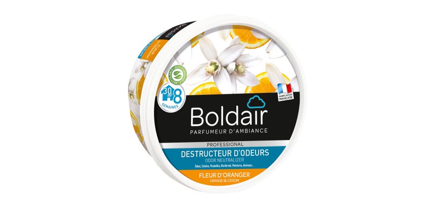 Désodorisant gel Boldair destructeur d'odeurs Fleur d'oranger - Pot de 300 g