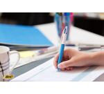 Stylo bille Bic 4 couleurs rétractable 0,6 mm