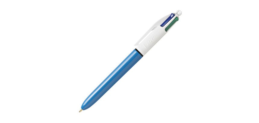 Stylo bille Bic 4 couleurs rétractable 0,6 mm