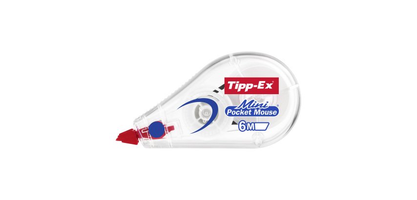 Pack de 15 correcteurs à sec Mini Pocket Mouse Tipp-Ex largeur 5 mm - Longueur 6 m + 5 offerts