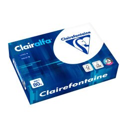 Papier A5 wit 80 g Clairefontaine Clairalfa - Riem van 500 vellen