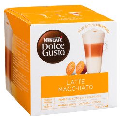 Doos met 16 koffiecapsules Nescafé Dolce Gusto Latte Macchiato