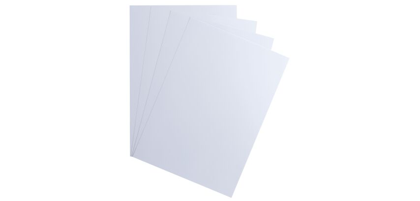 Pack von 250 Abdeckungshüllen aus Wellpappe 210 g Clairefontaine Clairalfa - Weiß