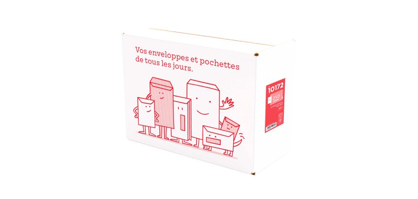 Boîte de 250 pochettes administratives, enveloppes à ouverture latérale, kraft brun 229x324 mm budget