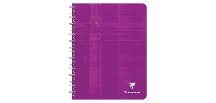 Cahier spirale Clairefontaine Metric 17 x 22 cm - grands carreaux - 180 pages