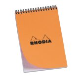 Bloc de bureau Rhodia 21 x 29,7 cm spirale orange n°18 - 5 x 5 - 80 feuilles