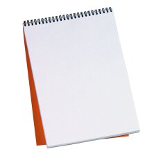 Schreibblock Rhodia orange Spirale 80 Seiten 5 x 5 n°18 Format 21 x 29,7 cm