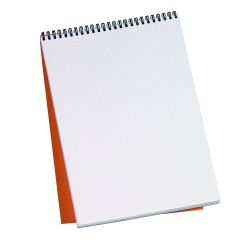 Writing block Rhodia orange spiral 80 sheets 5 x 5 n°18 size 21 x 29.7 cm