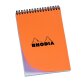 Schreibblock Rhodia orange Spirale 80 Seiten 5 x 5 n°16 Format 14,8 x 21 cm