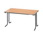 Table rectangulaire pliante plateau hêtre L 140 x P 70 cm - Classique