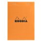 Schreibblock Rhodia orange geheftet 80 Seiten 5 x 5 n°16 Format 14,8 x 21 cm