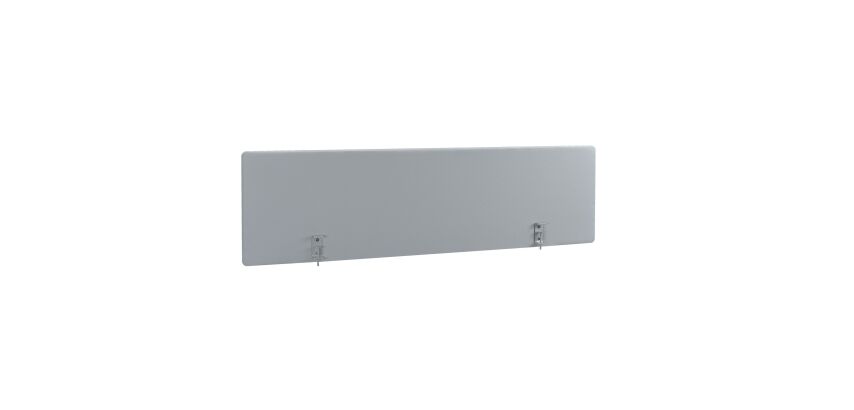 Universal acoustic screen panel in fabric, 35 cm high for individual desks