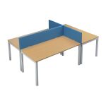 Panneau écran acoustique Universel en tissu hauteur 35 cm pour bureau individuel
