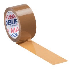 Ruban adhésif d'emballage havane en polypropylène 50 mm x 66 m - Maxiburo