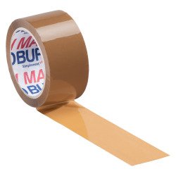 Ruban adhésif d'emballage havane en polypropylène 50 mm x 66 m - Maxiburo