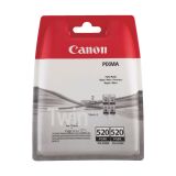 Pack van 2 cartridges Canon PGI520 zwart