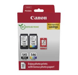 Pack van 2 cartridges Canon PG545 zwart en CL546 kleur