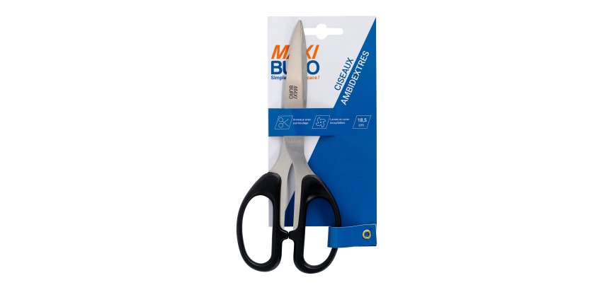 Ciseaux de bureau ambidextres 18,5 cm - Maxiburo