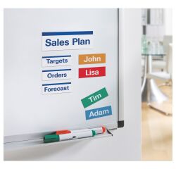 Magnetic label inkjet 140 x 50 mm Avery J8875-5 white - Pack of 40