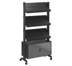 Présentoir mobile universel avec coffre noir