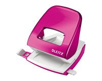 Perforateur de bureau 2 trous Leitz Wow capacité 30 feuilles métal - rose