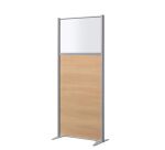 Wooden semi-glazed antibacterial partition wall B-Zen without base