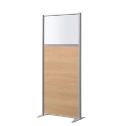 Cloison semi-vitrée B-Zen bois L 81, H 180 cm hêtre