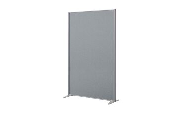 Cloison acoustique pleine B-Zen - Tissu Bondai - Pied fixe couleur aluminium