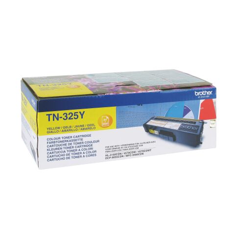 Brother TN-325 toner original amarillo de capacidad estándar (3500 páginas)