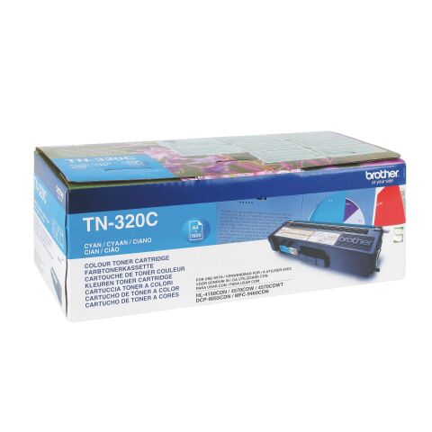 Brother TN320 tóner original cian