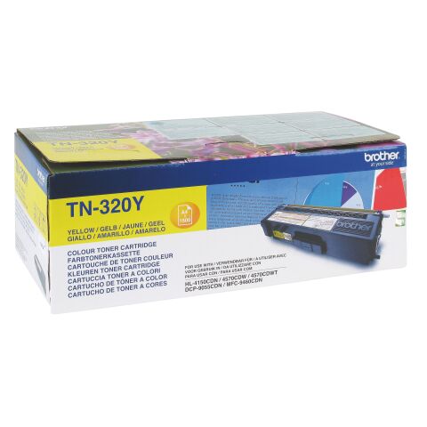 Brother TN320 tóner original amarillo