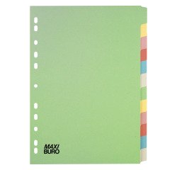 Set von Registern Maxiburo mit 12 Unterteilungen - in Pastellfarben