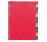Jeu de 20 intercalaires alphabétiques polypropylène multicolores 12/100e - Maxiburo