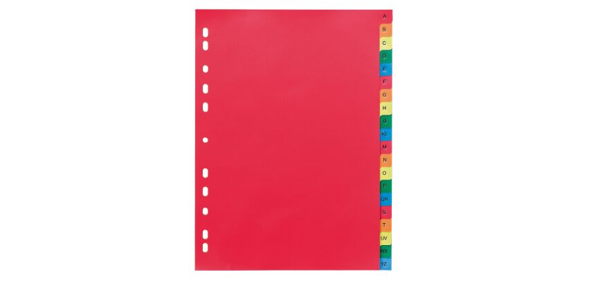 Jeu 20 intercalaires alphabétiques polypropylène multicolore Maxiburo