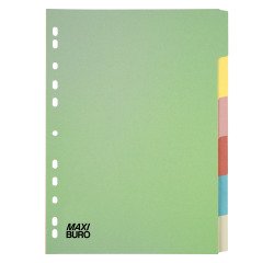 Set von Registern Maxiburo mit 6 Unterteilungen - in Pastellfarben