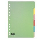 Jeu de 6 intercalaires 3/10e neutres bristol couleur - Maxiburo